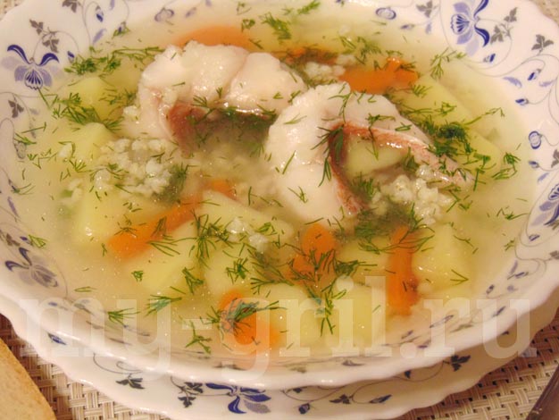рыбный суп с пшеном