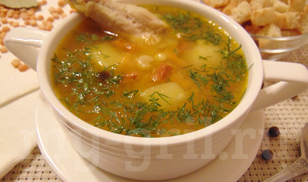 гороховый суп с курицей