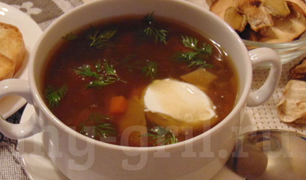 суп из сухих белых грибов рецепт