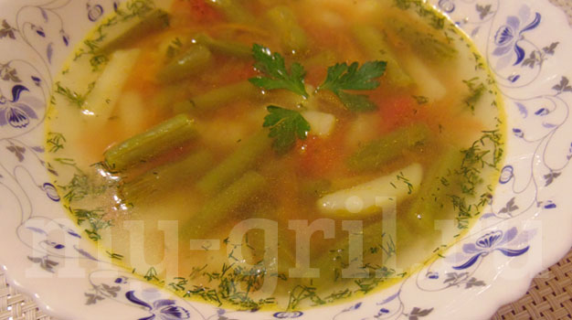 суп из зеленой фасоли стручковая