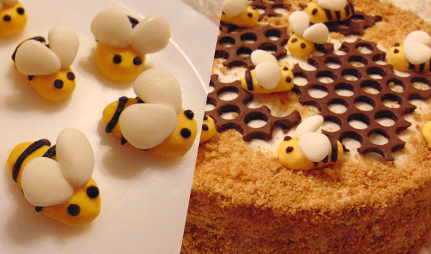 как сделать пчелок на торт